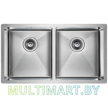Кухонная мойка Paulmark Twin PM237844-BS (нержавеющая сталь)